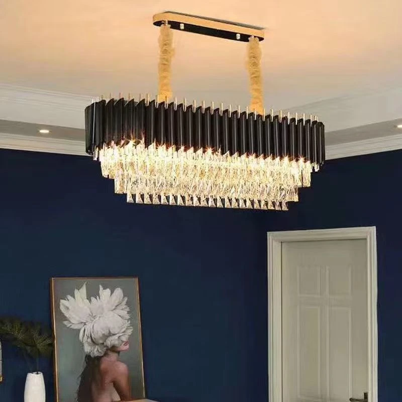 Crystal Hanging Lamp Luxury Black Gold Metal Led Chandelier Elegant Indoor Pendant Lighting Fixture For Home Decor
Crystal Hanging Lamp Luxury Black Gold Metal Led Chandelier Elegant Indoor Pendant Lighting Fixture For Home Decor