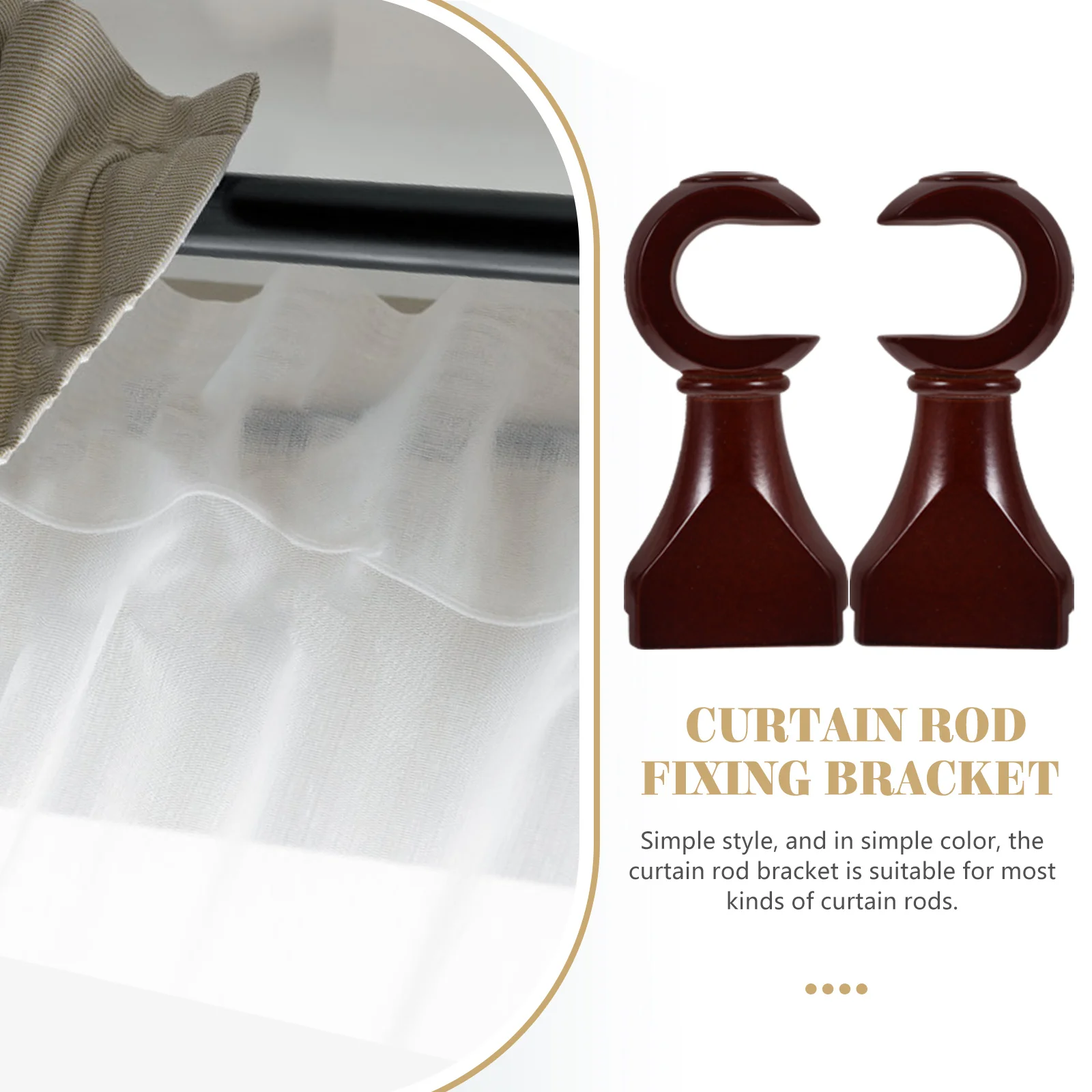 2 Pcs Curtain Rod Brackets Red Brown 28 Valance Brackets Opening Single Double Wall Mount Holder Home Decor Accessories
2 Pcs Curtain Rod Brackets Red Brown 28 Valance Brackets Opening Single Double Wall Mount Holder Home Decor Accessories