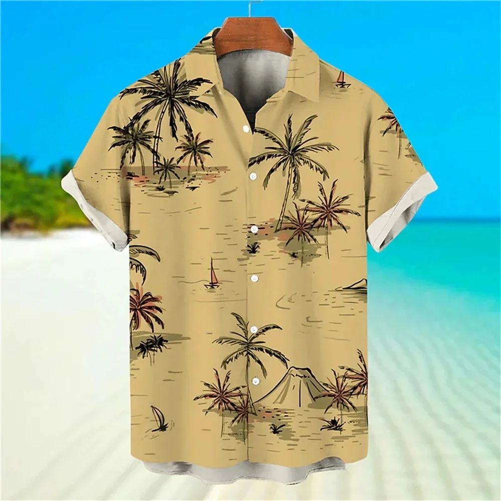 Men's shirt Tropical beach coconut tree pattern 3D printed men's summer casual cardigan short sleeve button down shirt
Men's shirt Tropical beach coconut tree pattern 3D printed men's summer casual cardigan short sleeve button down shirt