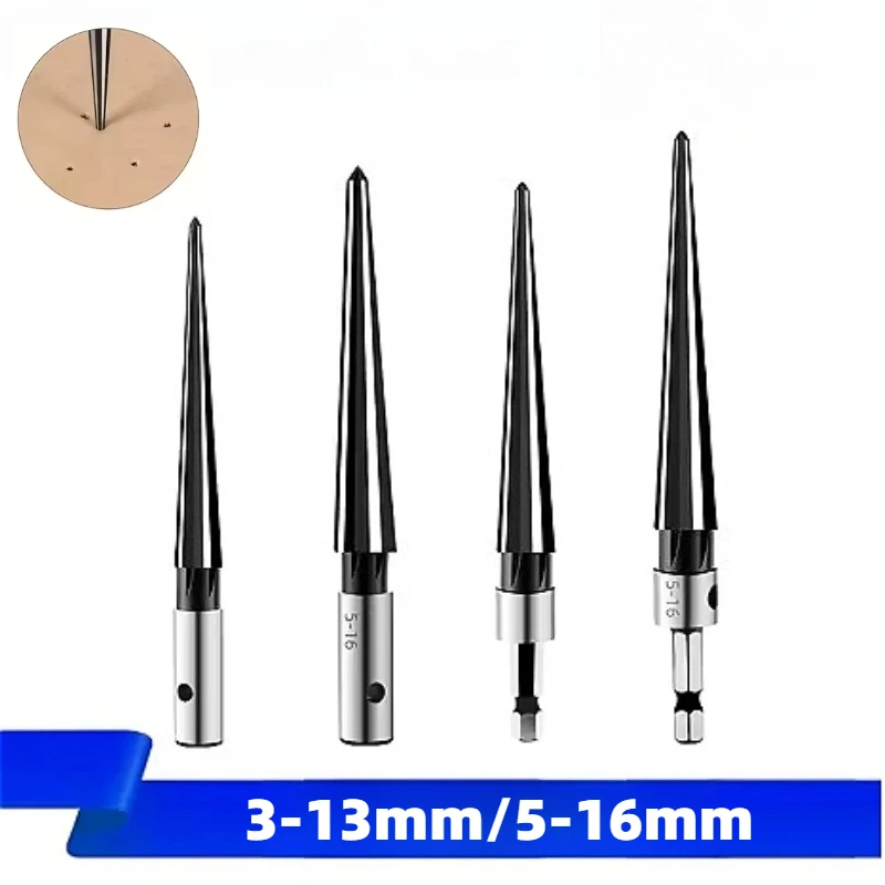 Коническая развертка для работы по дереву 3-13/5-16 мм, деревянная доска, электрическая дрель, расширяющаяся фаска и снятие заусенцев, шестиугольная ручка, инструмент для резки 
Коническая развертка для работы по дереву 3-13/5-16 мм, деревянная доска, электрическая дрель, расширяющаяся фаска и снятие заусенцев, шестиугольная ручка, инструмент для резки