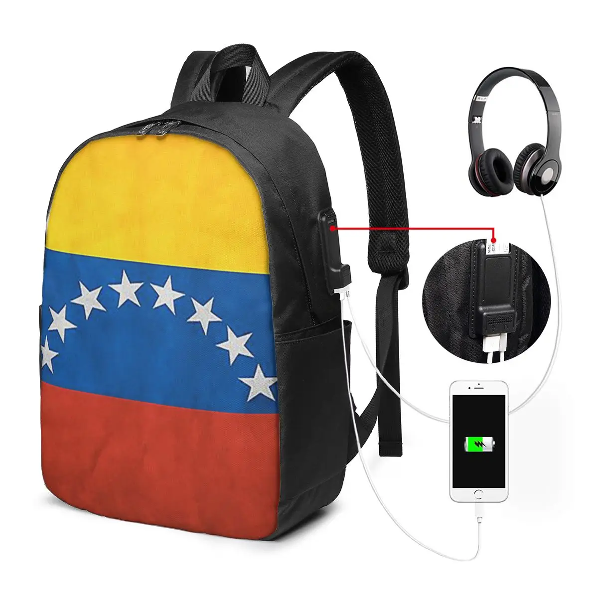 Of Venezuela Backpack Travel Notebook Bag Computer College Student School Bag Laptop Shoulder Bags for Men Women
Of Venezuela Backpack Travel Notebook Bag Computer College Student School Bag Laptop Shoulder Bags for Men Women