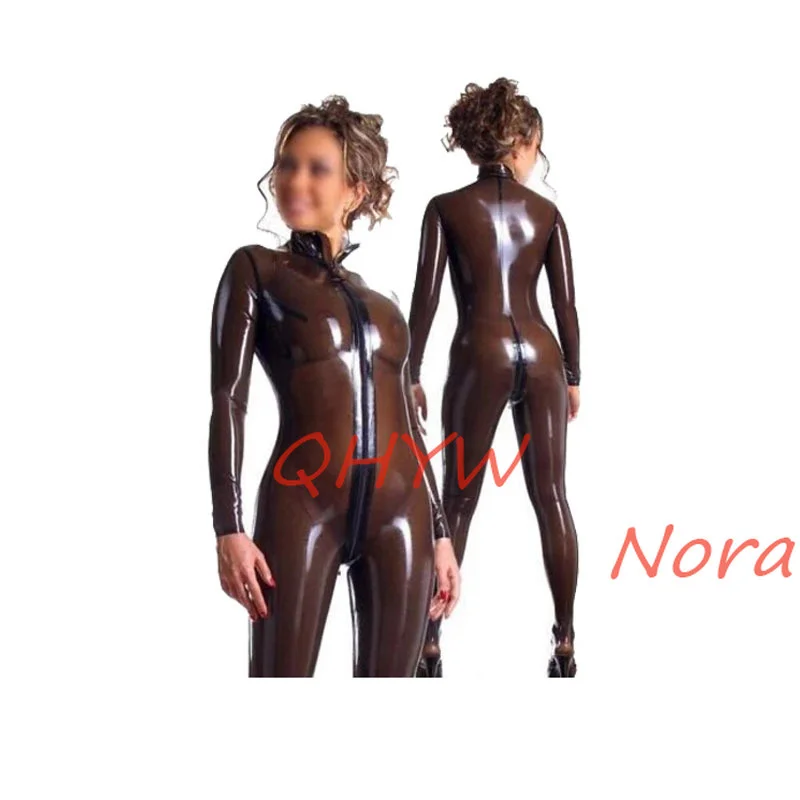 Handmade Women Latex Catsuit Transparent Black with Front Crotch Zip Full body Rubber Bodysuit Fetish Jumpsuit (No Gloves)
Handmade Women Latex Catsuit Transparent Black with Front Crotch Zip Full body Rubber Bodysuit Fetish Jumpsuit (No Gloves)