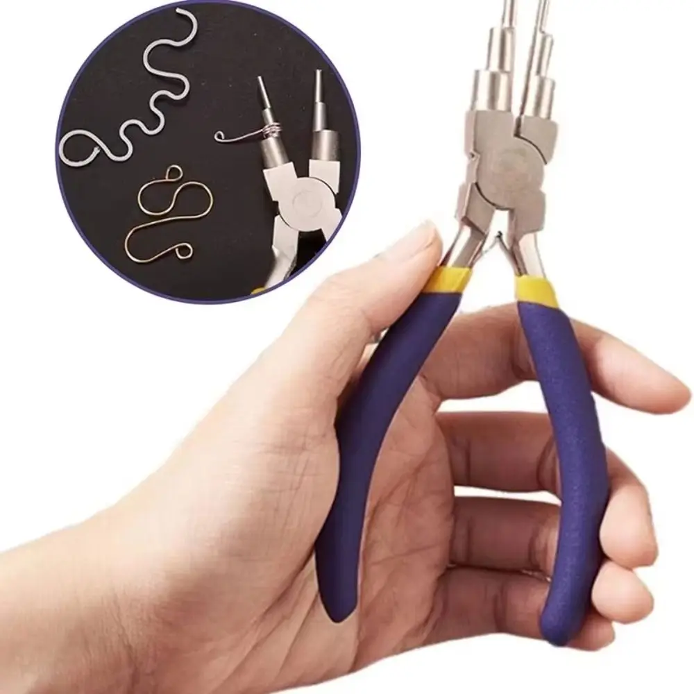 Coil Winding Tool Jewelry Pliers Multifunctional Carbon Steel Round-nosed Pliers DIY Open-end Six-section Pliers Jewelry
Coil Winding Tool Jewelry Pliers Multifunctional Carbon Steel Round-nosed Pliers DIY Open-end Six-section Pliers Jewelry
