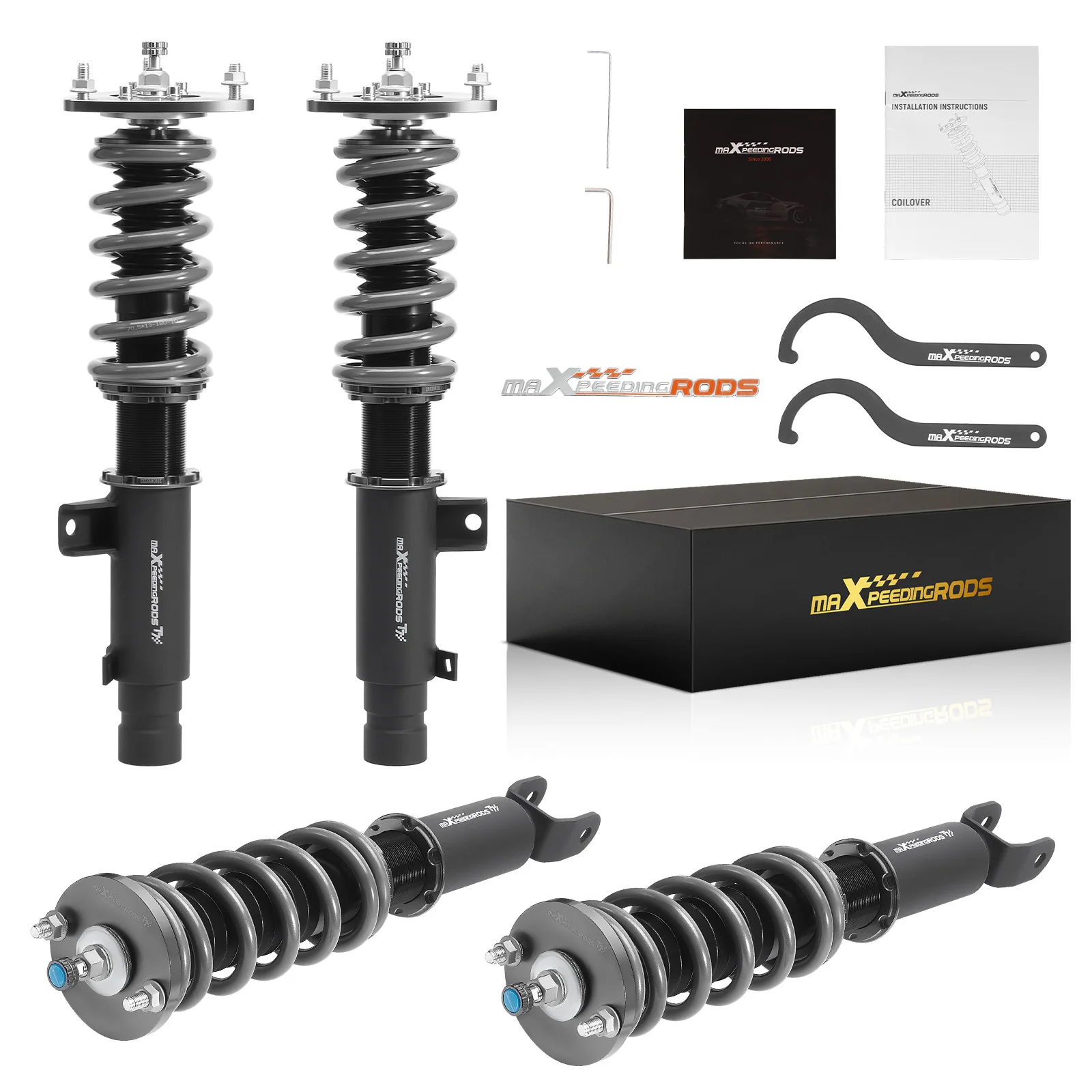 MaXpeedingrods 24 Levels Damper Adjustable Coilovers Shocks Kit for Honda Accord 2013-2017 for Acura TLX UB1 2015-2018
MaXpeedingrods 24 Levels Damper Adjustable Coilovers Shocks Kit for Honda Accord 2013-2017 for Acura TLX UB1 2015-2018
