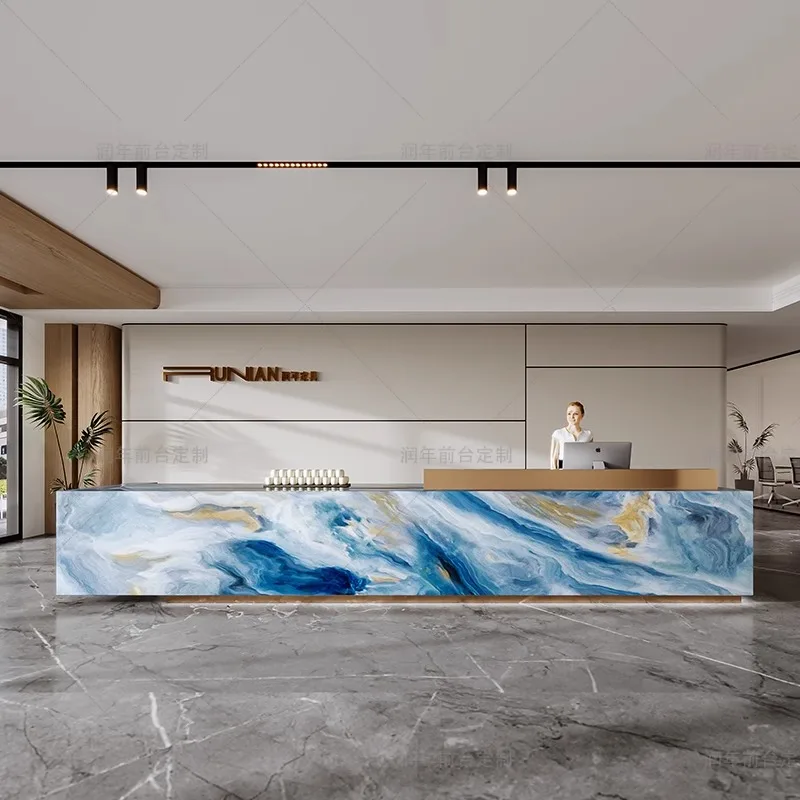 Luxury Unique Reception Desks Hotel Display Corner European Organizers Reception Desks Shelves Mostrador Commercial Furniture
Luxury Unique Reception Desks Hotel Display Corner European Organizers Reception Desks Shelves Mostrador Commercial Furniture