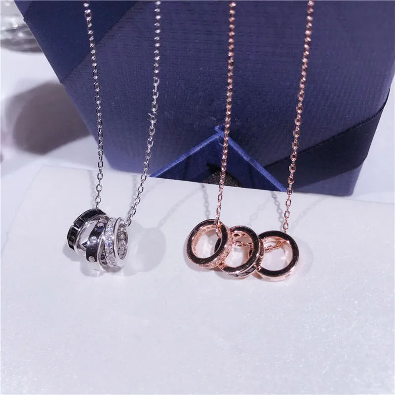 Trendy Designer Fashion Three Circles Real 925 Sterling Silver Women Quality Necklace Sparkling Zircon Pendant
Trendy Designer Fashion Three Circles Real 925 Sterling Silver Women Quality Necklace Sparkling Zircon Pendant