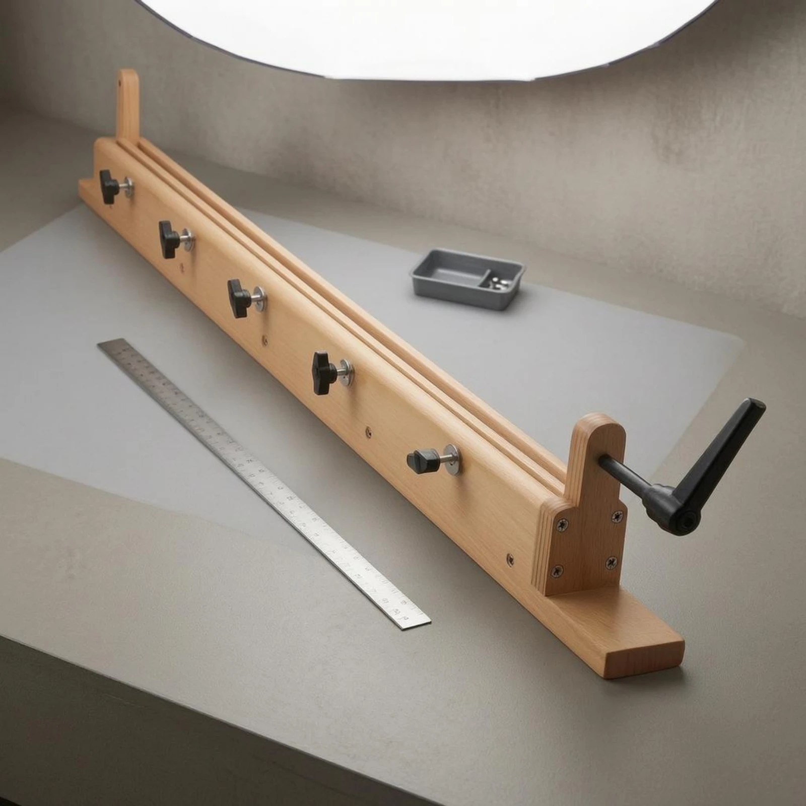 Hand-Crank Clamp Natural Wood Finish Wooden Clamp Shop Equipment Metal Fasteners
Hand-Crank Clamp Natural Wood Finish Wooden Clamp Shop Equipment Metal Fasteners