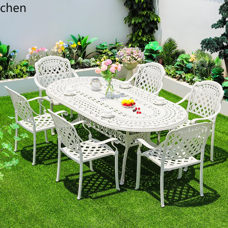 YXY Outdoor Courtyard Table and Chairs White Simple All-Aluminum Outdoor Waterproof Villa Open-Air Balcony Table and Chair Set
YXY Outdoor Courtyard Table and Chairs White Simple All-Aluminum Outdoor Waterproof Villa Open-Air Balcony Table and Chair Set