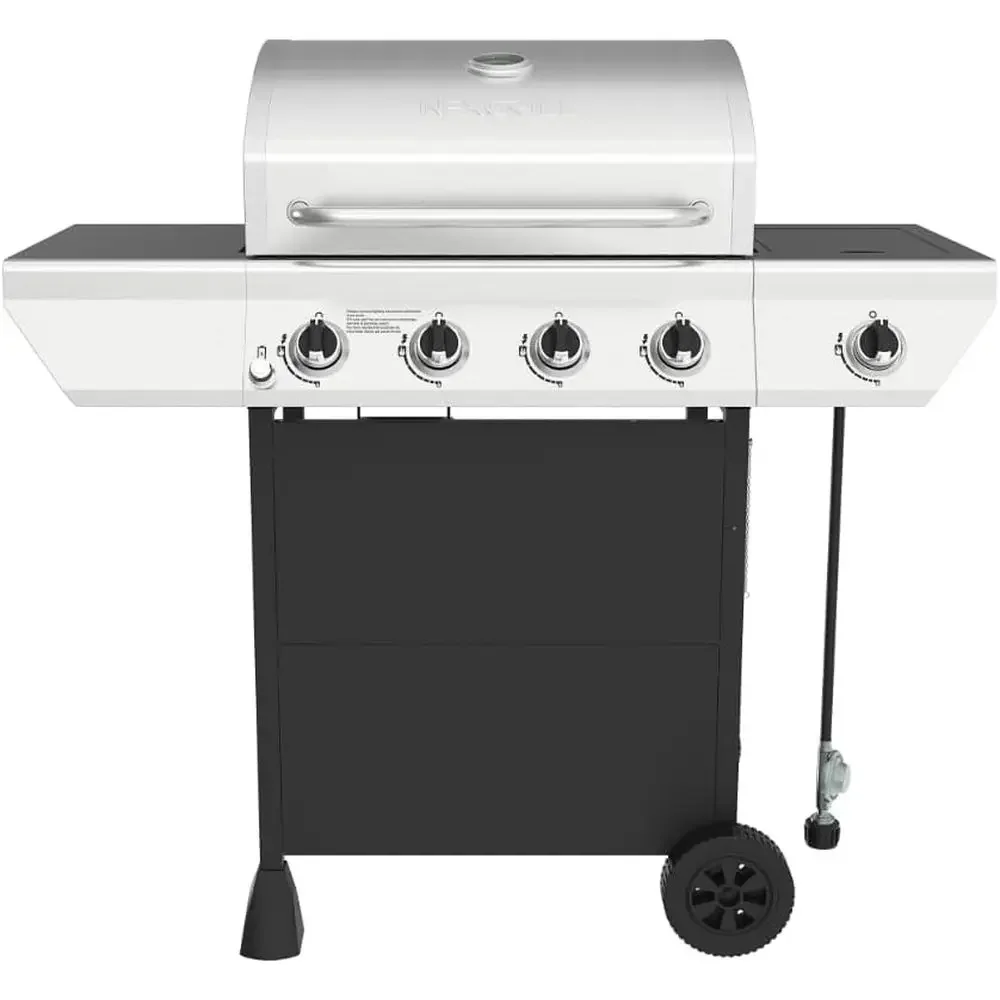 4-Burner Propane Gas Grill with Side Burner, 52,000 BTUs, 562 sq. in. Cooking Area, Stainless Steel Lid & Control Panel for Outd
4-Burner Propane Gas Grill with Side Burner, 52,000 BTUs, 562 sq. in. Cooking Area, Stainless Steel Lid & Control Panel for Outd