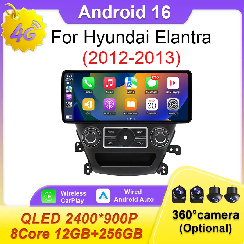HD-экран с CarPlay и Android 16 для Hyundai Elantra 2012-2013, инструменты для разделения экрана, автомобильная мультимедийная система, DSP, стерео, BT, GPS, навигация.
HD-экран с CarPlay и Android 16 для Hyundai Elantra 2012-2013, инструменты для разделения экрана, автомобильная мультимедийная система, DSP, стерео, BT, GPS, навигация.