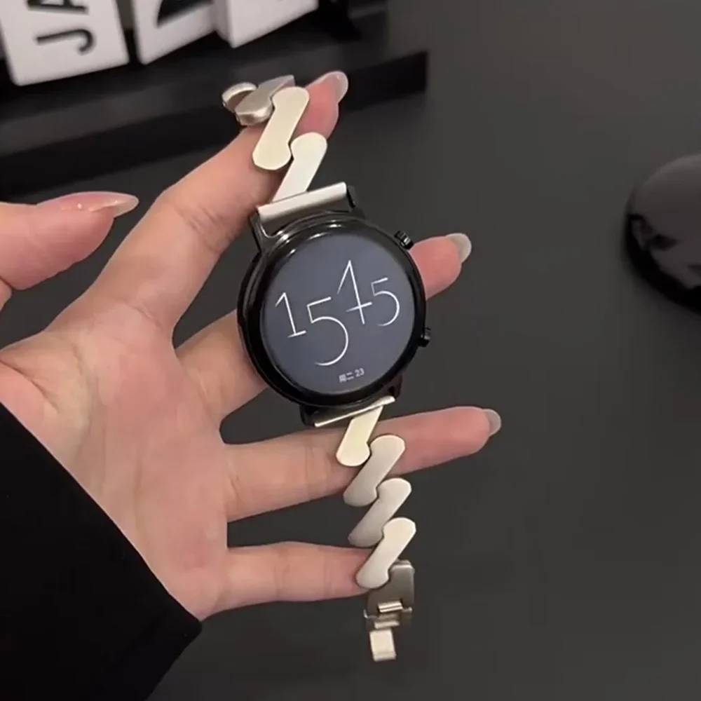 Металлический ремешок 20 мм для Samsung Galaxy Watch 7/6/5 40 мм 44 мм Active2 Роскошный женский ремешок для Huawei GT2/GT3 42 мм Amazfit GTS 4 3 Bip
Металлический ремешок 20 мм для Samsung Galaxy Watch 7/6/5 40 мм 44 мм Active2 Роскошный женский ремешок для Huawei GT2/GT3 42 мм Amazfit GTS 4 3 Bip