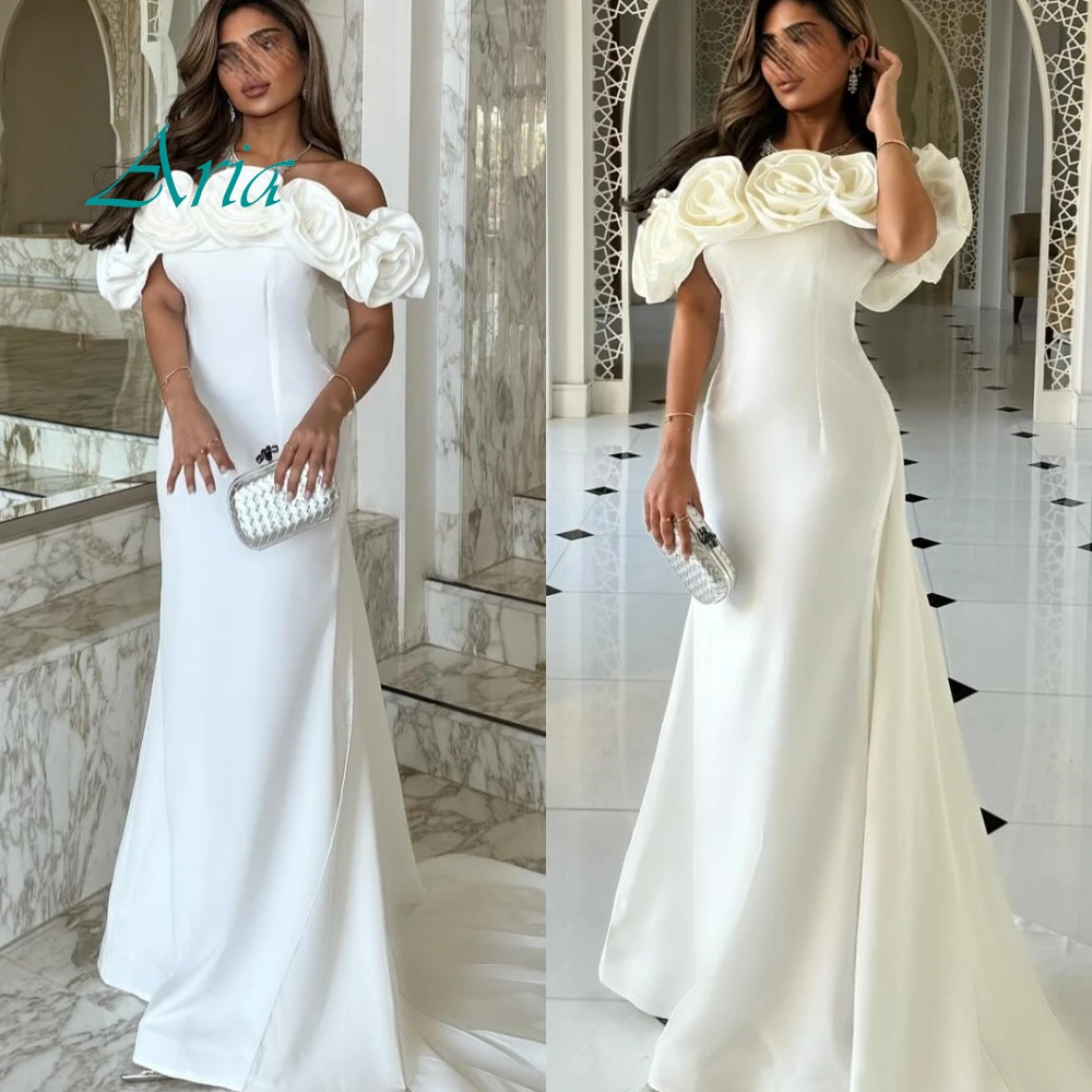 Customized Elegant Off the Shoulder Sleeveless Evening Dress High Quality Satin Prom Dresses Delicate Flowers Bridal Party Gowns
Customized Elegant Off the Shoulder Sleeveless Evening Dress High Quality Satin Prom Dresses Delicate Flowers Bridal Party Gowns