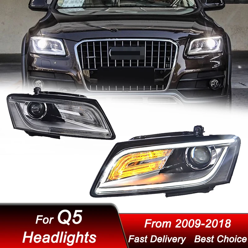 Автомобильные фары для Audi Q5 2009-2018, светодиодные фары с низкой и высокой сборкой, обновление, комплект аксессуаров для линз проектора с высокой настройкой
Автомобильные фары для Audi Q5 2009-2018, светодиодные фары с низкой и высокой сборкой, обновление, комплект аксессуаров для линз проектора с высокой настройкой