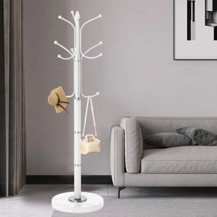 Metal Coat Rack Stand Modern Freestanding Coat Rack with Natural Marble Base White Coat Racks and Coat Hall Tree Hanger Stand w
Metal Coat Rack Stand Modern Freestanding Coat Rack with Natural Marble Base White Coat Racks and Coat Hall Tree Hanger Stand w
