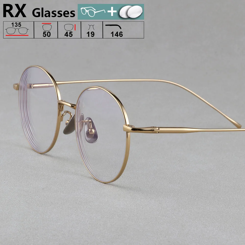 RX Women Men Round Prescription Glasses Titanium Optical Eyewear Myopia Hyperopia Progressive Lenses Reading Filter Blue Light
RX Women Men Round Prescription Glasses Titanium Optical Eyewear Myopia Hyperopia Progressive Lenses Reading Filter Blue Light