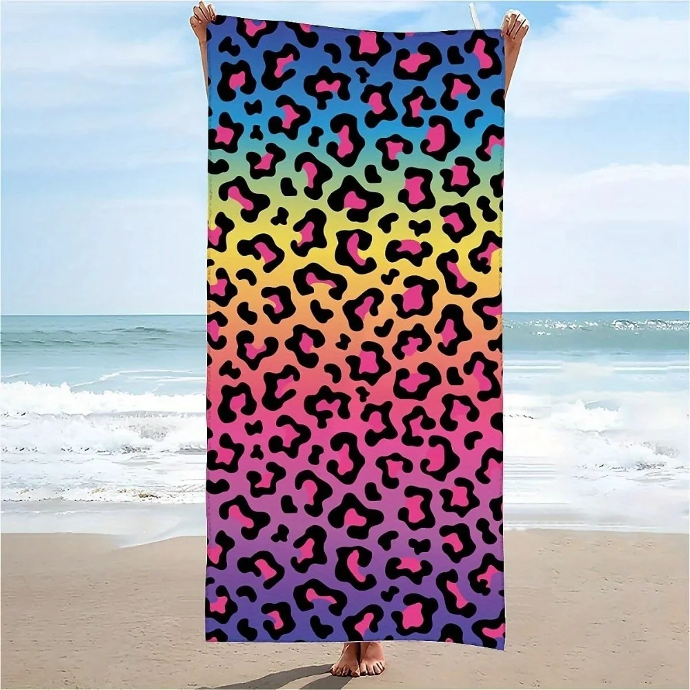 One Colorful Leopard-Patterned Beach Towel for Summer Enjoyment.This Towel Is Soft Absorbent And Dries Quickly Making It Perfect
One Colorful Leopard-Patterned Beach Towel for Summer Enjoyment.This Towel Is Soft Absorbent And Dries Quickly Making It Perfect