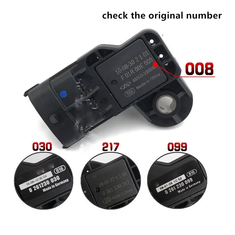 Intake Pressure Sensor for Chery Tiggo 7 8 5X 3X Kimo A3 A1 QQ Sweet Amulet Arrizo5 7 GX Fora A5 A3 QQ3 E5 Air Inlet Sensor
Intake Pressure Sensor for Chery Tiggo 7 8 5X 3X Kimo A3 A1 QQ Sweet Amulet Arrizo5 7 GX Fora A5 A3 QQ3 E5 Air Inlet Sensor