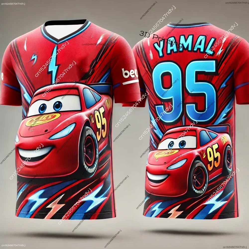 Летняя детская футболка с рисунком Lightning McQueen, новинка 2025, футбольная майка в испанском стиле, Yamal, футбольная спортивная одежда для родителей и детей для взрослых
Летняя детская футболка с рисунком Lightning McQueen, новинка 2025, футбольная майка в испанском стиле, Yamal, футбольная спортивная одежда для родителей и детей для взрослых