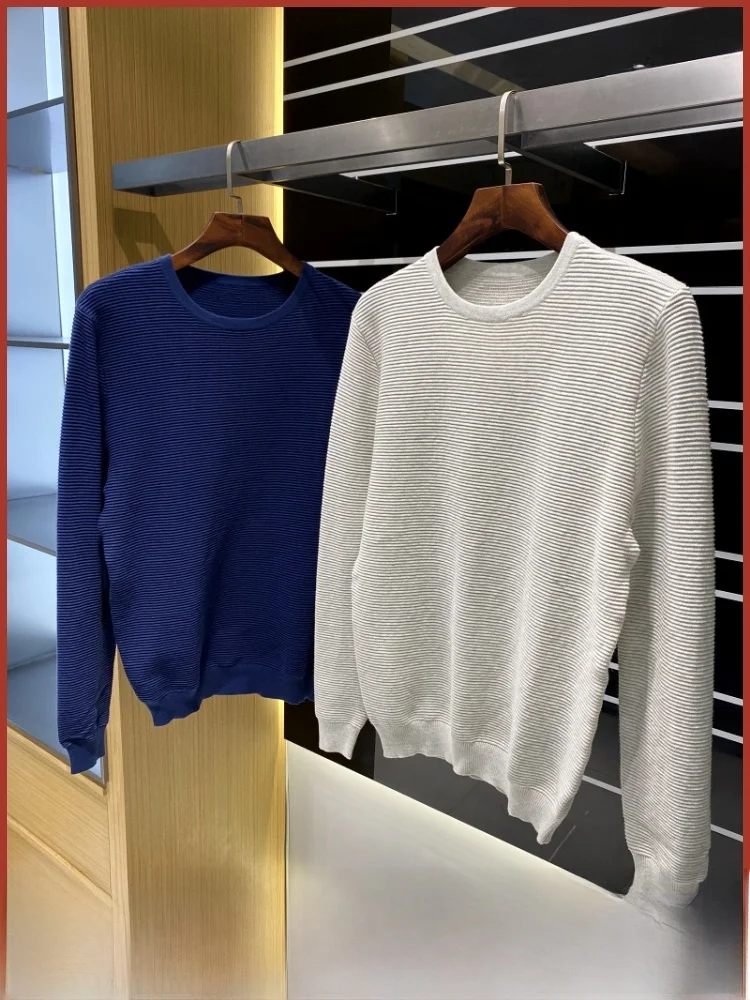 High-End 32 Needle Cotton Knitted round Ne Sweater Men's Base Layer irt Casual Autumn Spring Faionable Youth Sle
High-End 32 Needle Cotton Knitted round Ne Sweater Men's Base Layer irt Casual Autumn Spring Faionable Youth Sle