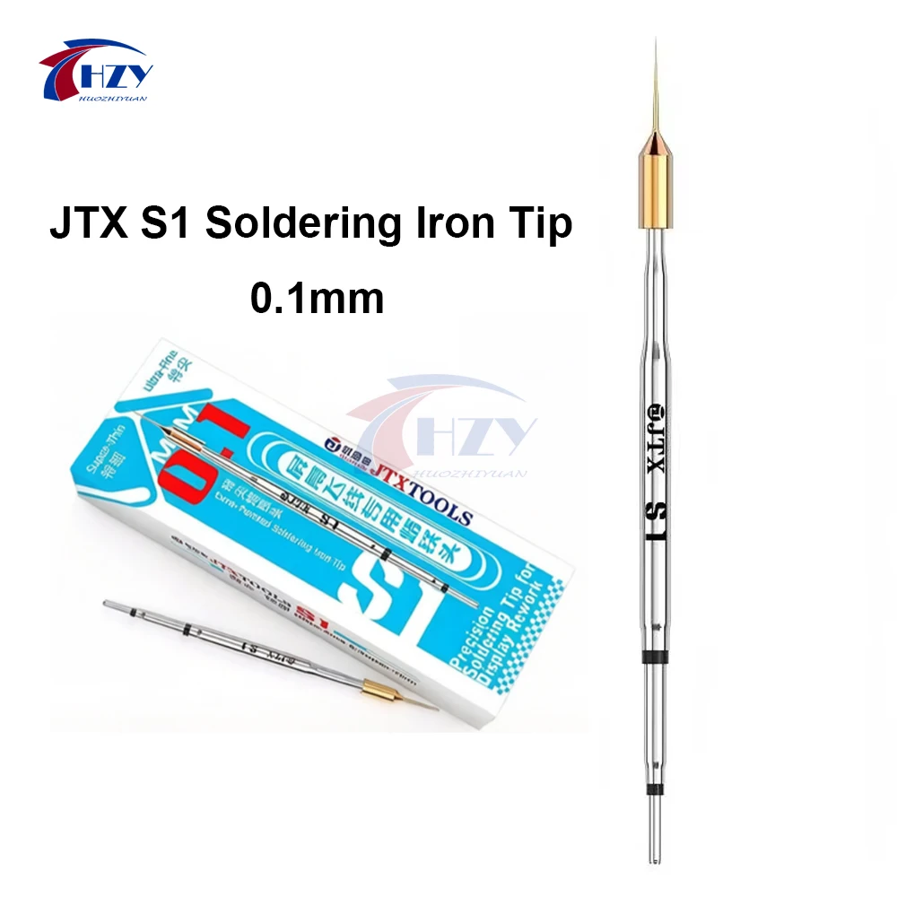 JTX S1 Soldering Iron Tip Ultra-fine 0.1mm For Hign-precision Soldering Screen Fly Wired Edicated One Touch Welding Repair Tools
JTX S1 Soldering Iron Tip Ultra-fine 0.1mm For Hign-precision Soldering Screen Fly Wired Edicated One Touch Welding Repair Tools
