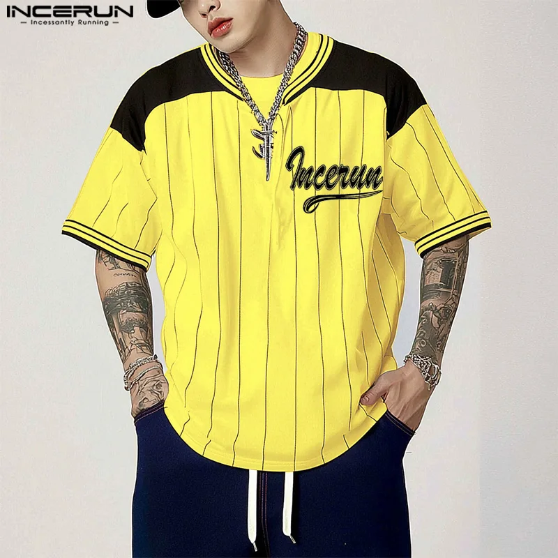 Handsome Well Fitting Tops INCERUN 2025 Men's Patchwork Contrast Striped Shirts Male Personality Long Sleeved Blouse S-5XL 2025
Handsome Well Fitting Tops INCERUN 2025 Men's Patchwork Contrast Striped Shirts Male Personality Long Sleeved Blouse S-5XL 2025