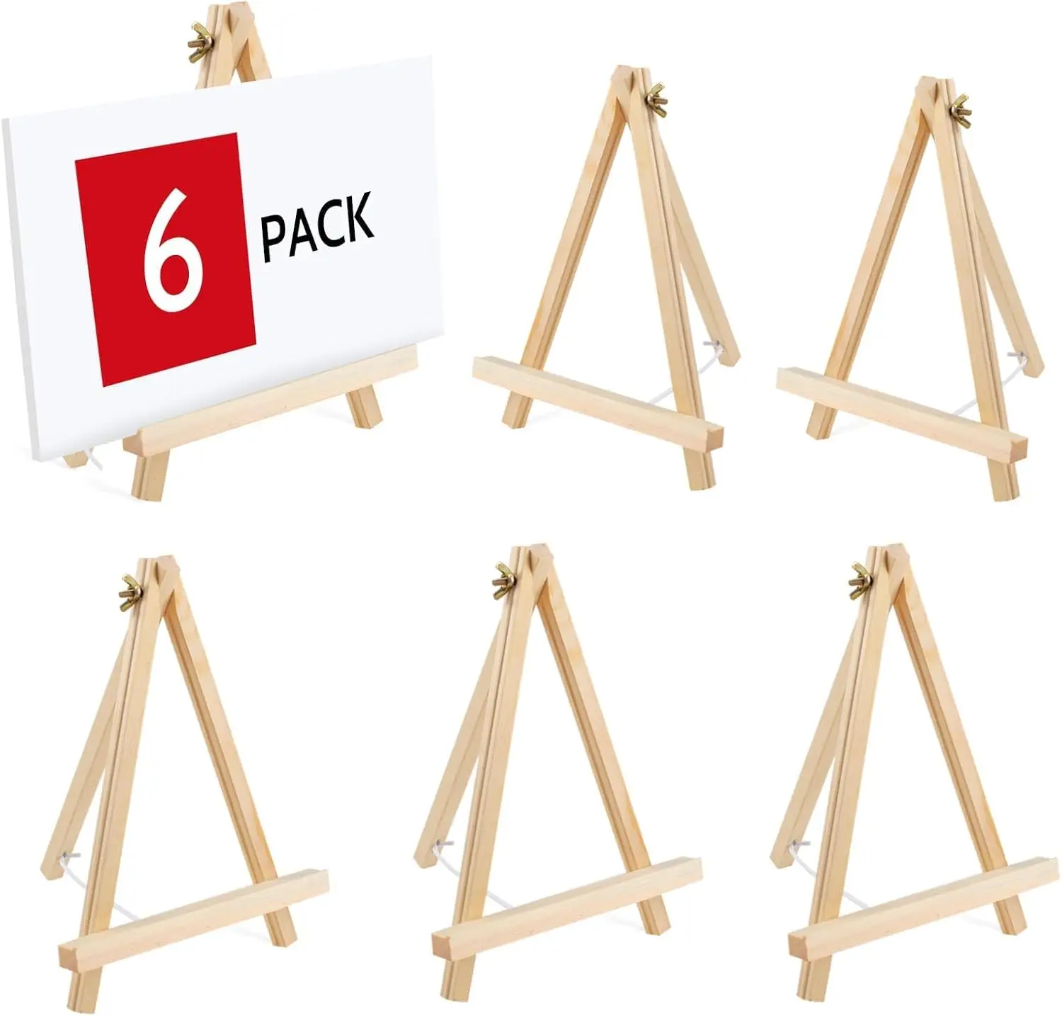 6PCS 9" Wood Easels for Painting, Tabletop Tripod Stand for Kids Adults
6PCS 9" Wood Easels for Painting, Tabletop Tripod Stand for Kids Adults