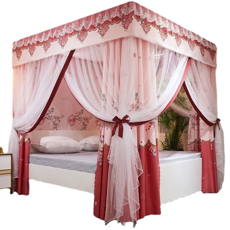 Double Layers Blackout Mosquito Net Princess Integrated Bedroom Dust Top Windscreen Bed Curtain with Bracket
Double Layers Blackout Mosquito Net Princess Integrated Bedroom Dust Top Windscreen Bed Curtain with Bracket