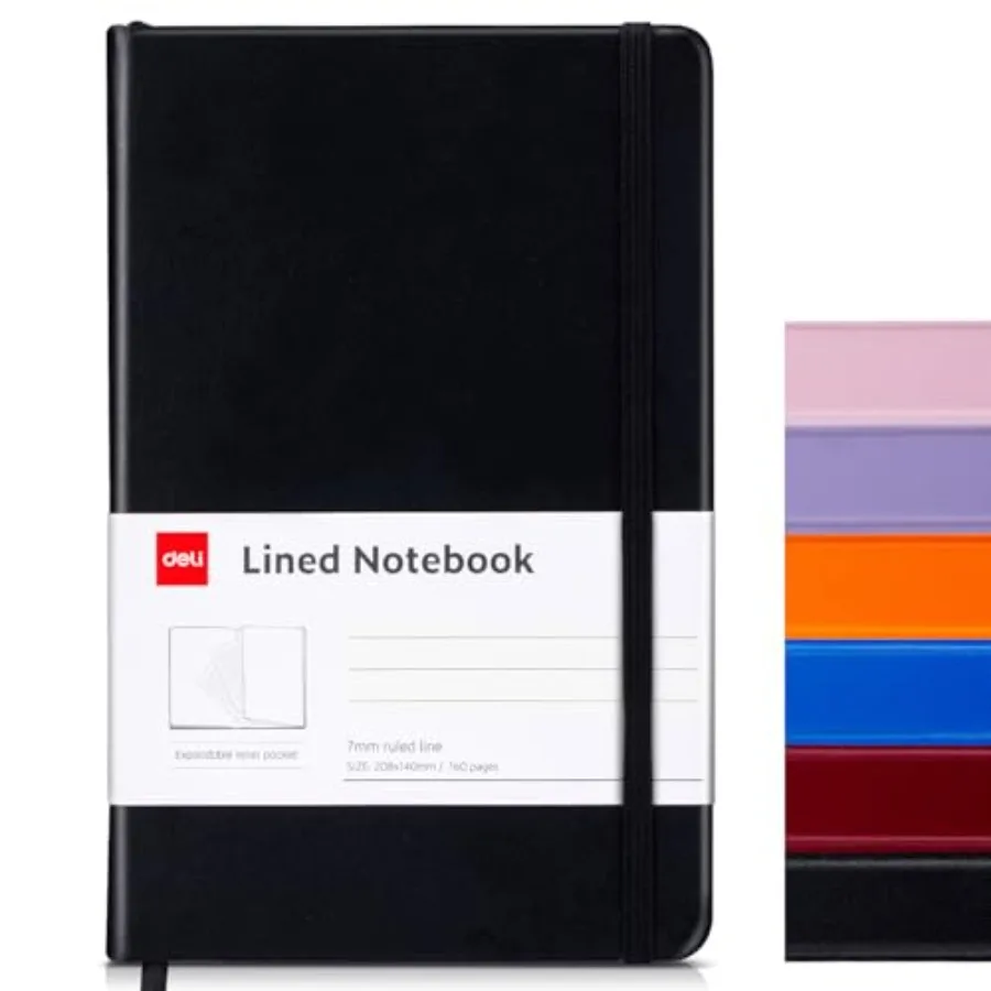 A5 Lined Journal Notebook, 160 Pages Hardcover Writing Notebook, 5.5"x8.2" College Ruled Notebook for Office, School, Work Note
A5 Lined Journal Notebook, 160 Pages Hardcover Writing Notebook, 5.5"x8.2" College Ruled Notebook for Office, School, Work Note