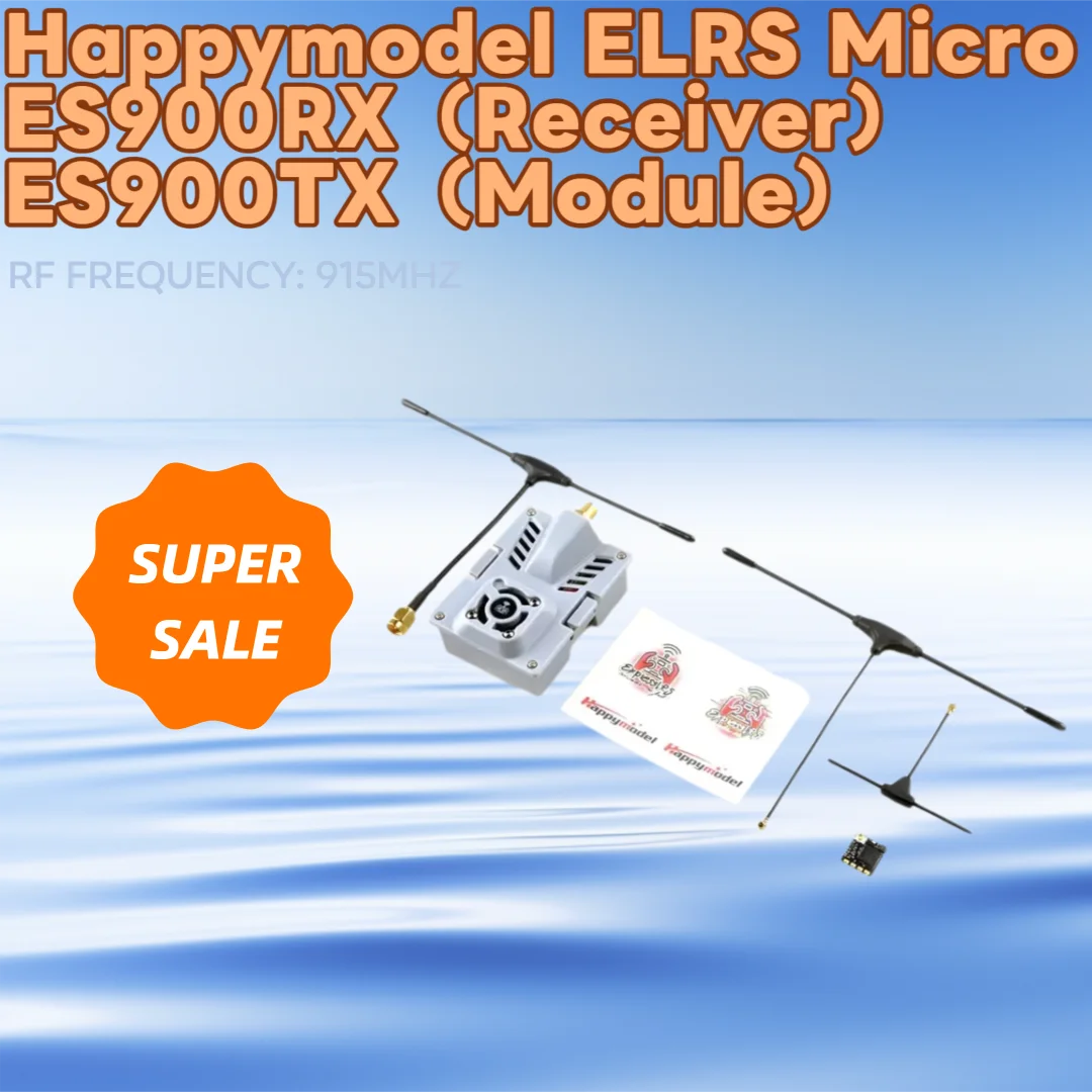 Комплект Happymodel ELRS Micro ES900: приемник и модуль передатчика ES900, 915 МГц, прошивка ExpressLRS для радиоуправляемых FPV-дронов дальнего радиуса действия и гоночных квадрокоптеров
Комплект Happymodel ELRS Micro ES900: приемник и модуль передатчика ES900, 915 МГц, прошивка ExpressLRS для радиоуправляемых FPV-дронов дальнего радиуса действия и гоночных квадрокоптеров