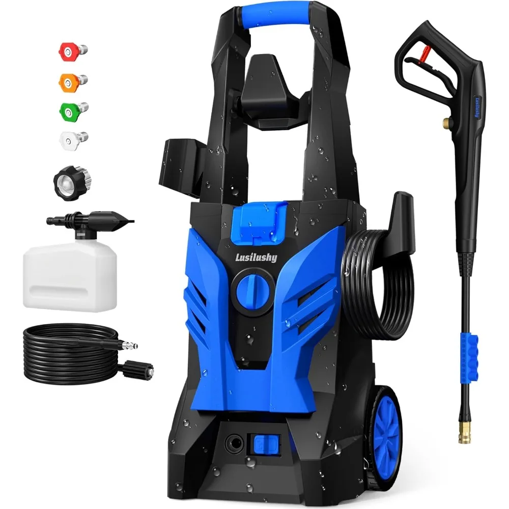 Pressure Washer, Power Washer with 4 Nozzles and Foam Cannon, High Pressure Cleaning Machine for Cars, Driveways, Fences,
Pressure Washer, Power Washer with 4 Nozzles and Foam Cannon, High Pressure Cleaning Machine for Cars, Driveways, Fences,
