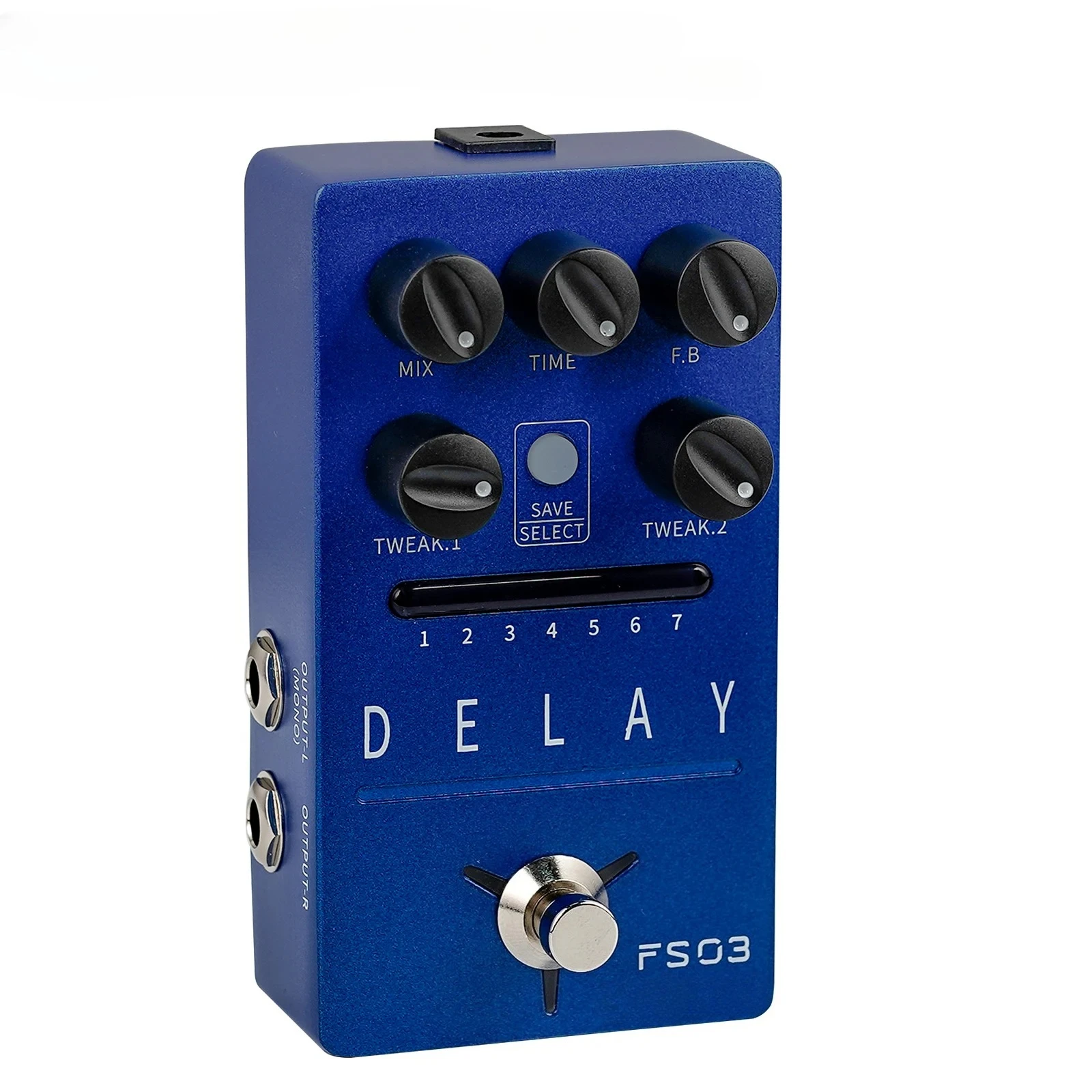 FS03 Guitar Delay Effects Pedal Stereo Delay Pedal 6 Delay Effects with 80s Looper Storable Presets Tap Tempo Trail on
FS03 Guitar Delay Effects Pedal Stereo Delay Pedal 6 Delay Effects with 80s Looper Storable Presets Tap Tempo Trail on