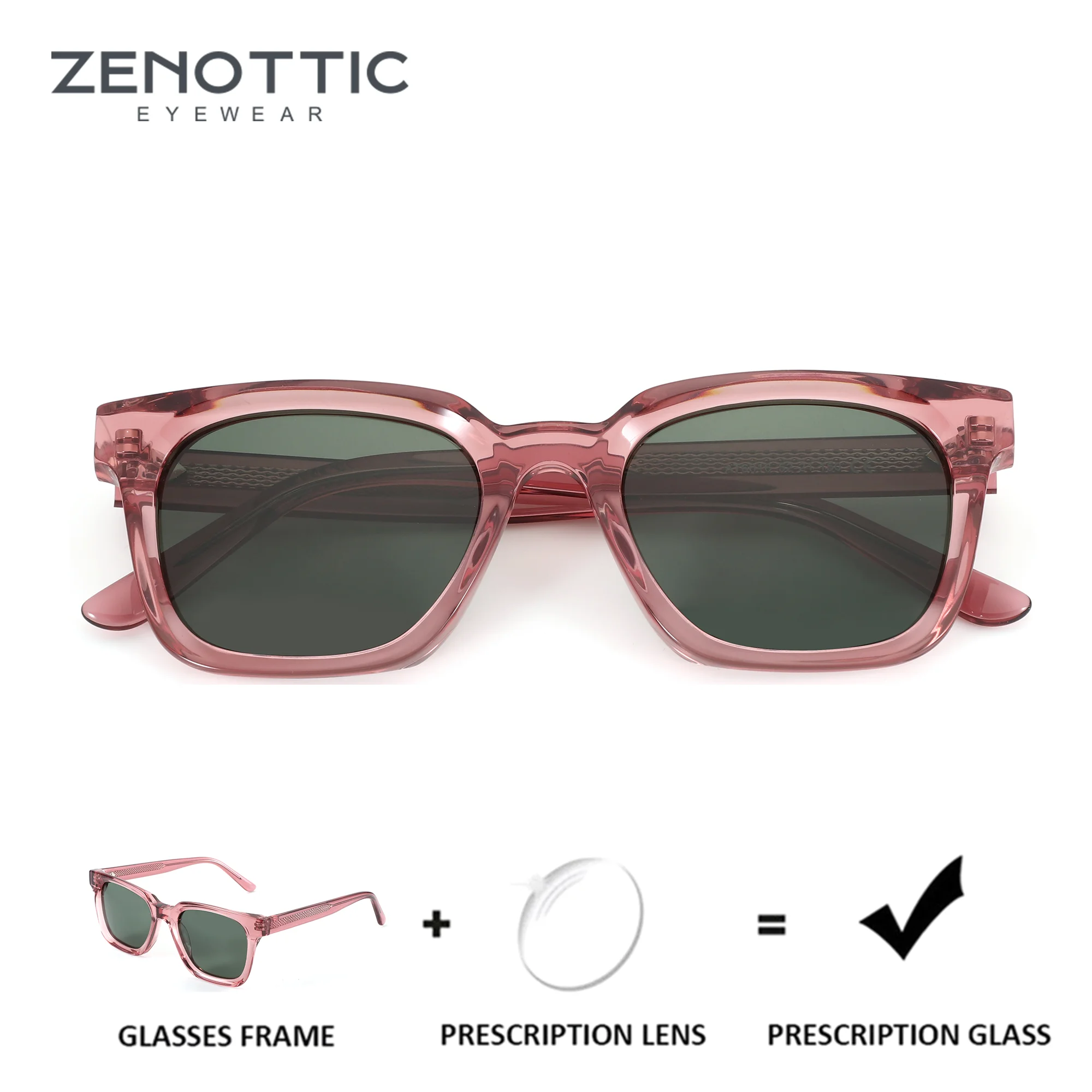 ZENOTTIC (M Size) Stylish Acetate Polarized Prescription Sunglasses For Women Trend UV400 Myopia/Progressive Optical Sun Glasses
ZENOTTIC (M Size) Stylish Acetate Polarized Prescription Sunglasses For Women Trend UV400 Myopia/Progressive Optical Sun Glasses