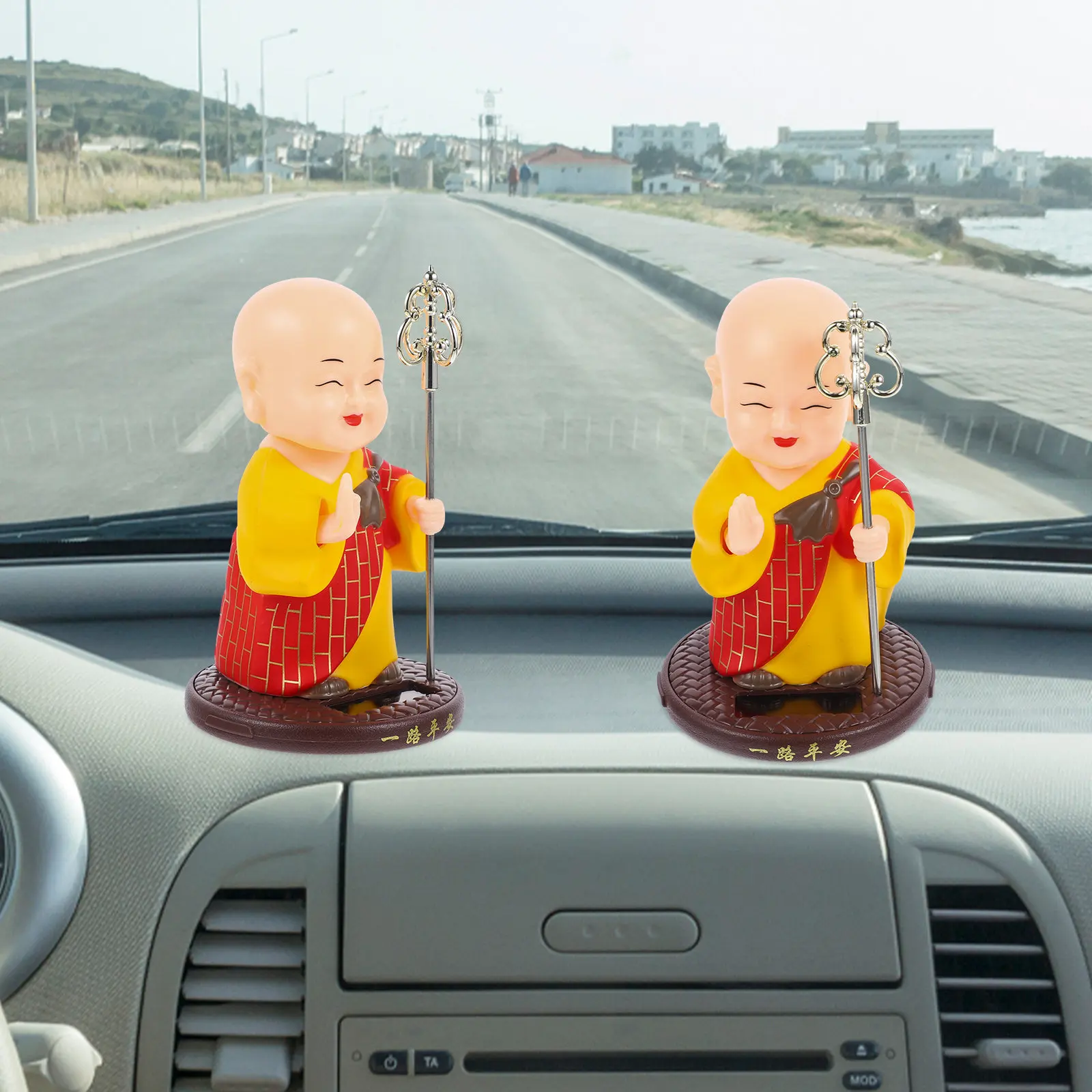 Solar Powered Shaking Head Monk Car Ornament ABS Material Zen Dashboard Decor for Home Office Gift Auto Nodding Interior
Solar Powered Shaking Head Monk Car Ornament ABS Material Zen Dashboard Decor for Home Office Gift Auto Nodding Interior