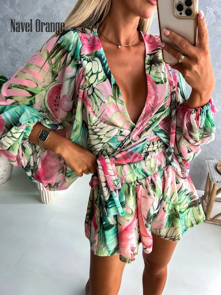 Long Lantern Sleeve Lace-Up Jumpsuits Women Summer Deep V-Neck Sweet Loungewear Holiday Ladies Bodysuits Streetwear Dropshipping
Long Lantern Sleeve Lace-Up Jumpsuits Women Summer Deep V-Neck Sweet Loungewear Holiday Ladies Bodysuits Streetwear Dropshipping