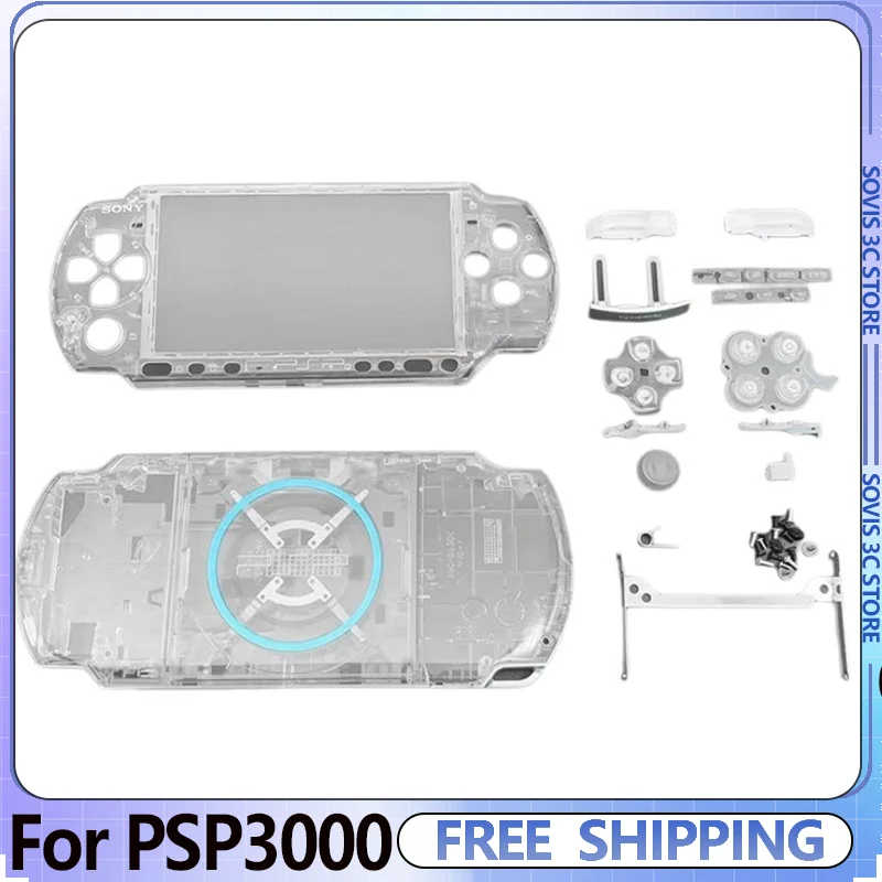 Transparent Game Controller Case Personalized Function Buttons for PSP 3000/PSP 2000/PSP 1000 Gaming Controller Accessories