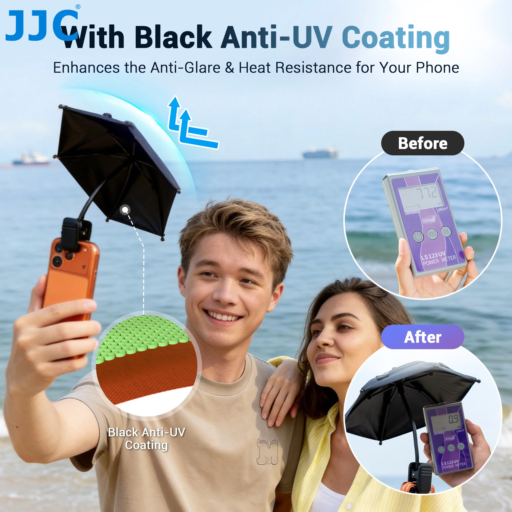 JJC Clip Phone Umbrella Sun Cellphone SunShade Shield Umbrella Universal Phone Sun Blocker Cover for Beach Pool Outdoor
JJC Clip Phone Umbrella Sun Cellphone SunShade Shield Umbrella Universal Phone Sun Blocker Cover for Beach Pool Outdoor