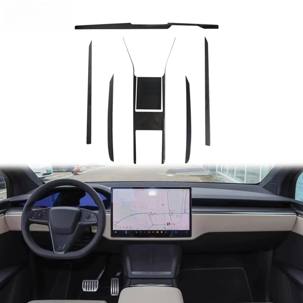 Car Interior Trim Dry Carbon Fiber Center Console Dash Cover Door Panel Car Accessories Carbon Fiber For Tesla Model X 2024
Car Interior Trim Dry Carbon Fiber Center Console Dash Cover Door Panel Car Accessories Carbon Fiber For Tesla Model X 2024