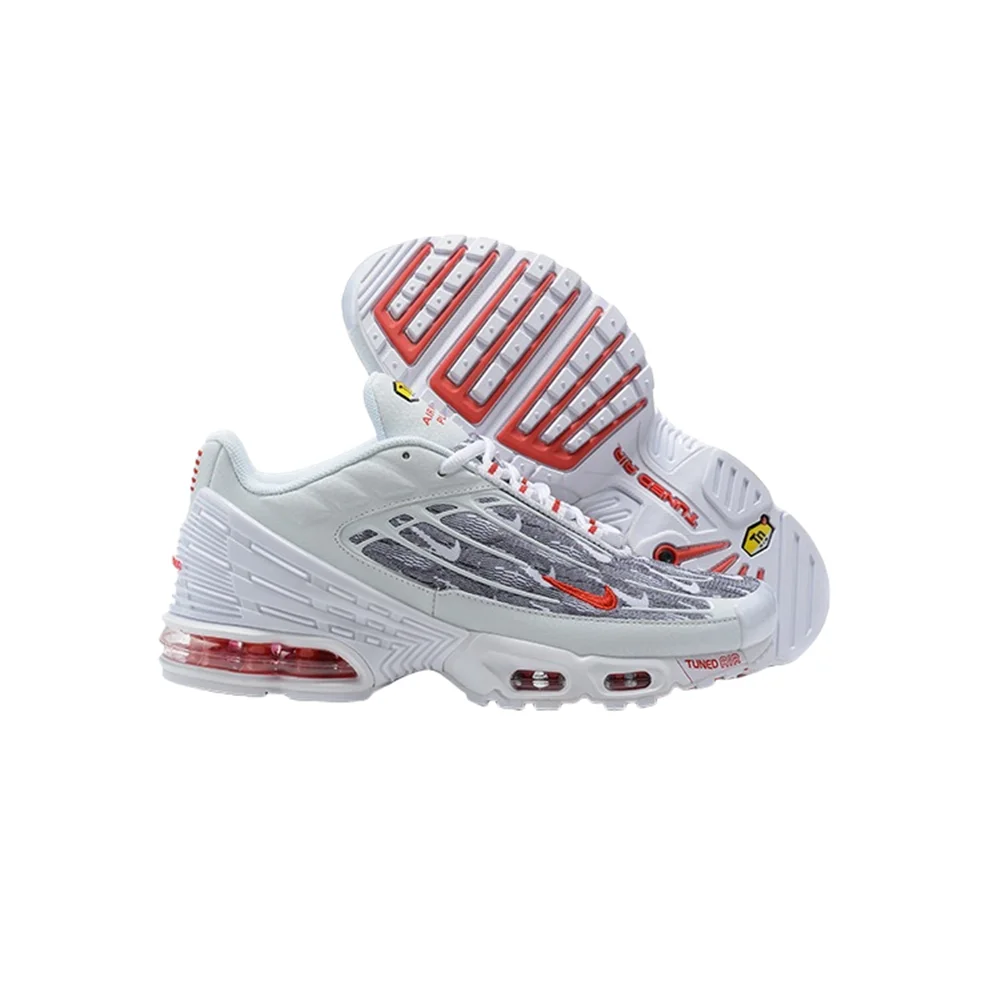 Nike Air Max Plus 3, женские и мужские противоскользящие износостойкие дышащие кроссовки из синтетической кожи, белые/серые/черные/красные
Nike Air Max Plus 3, женские и мужские противоскользящие износостойкие дышащие кроссовки из синтетической кожи, белые/серые/черные/красные