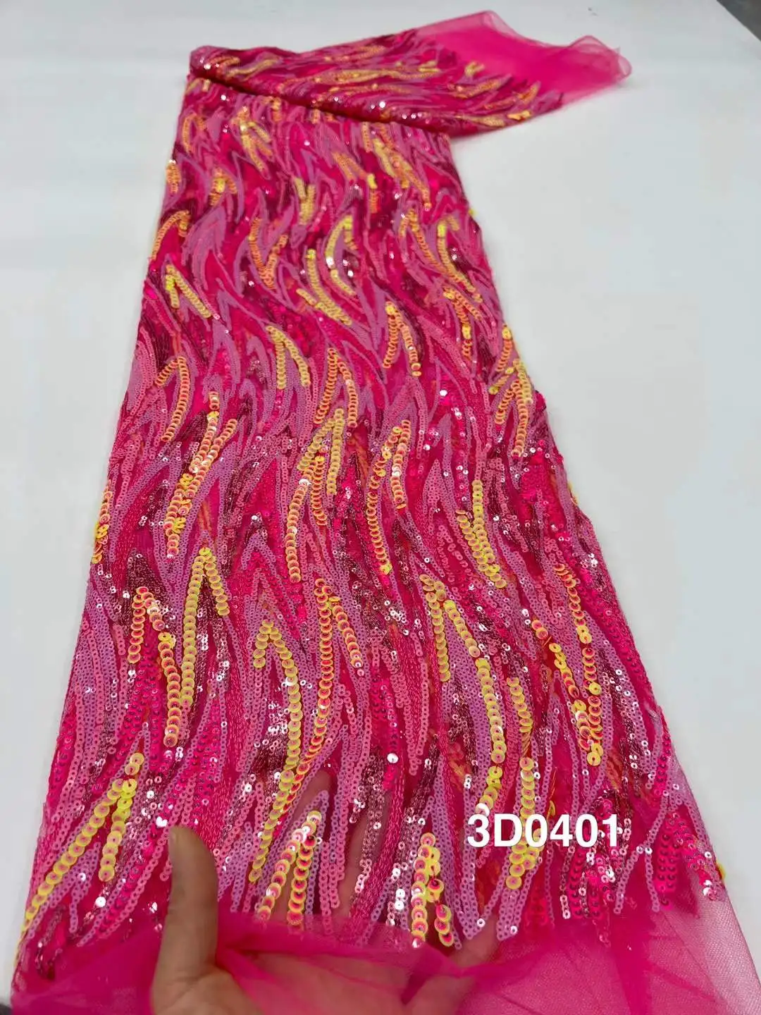 5 Yards Luxury High-end Beaded Fabric Heavy Sequins Embroidery Fabric Fashion French Tulle Mesh Lace Fabric for Wedding Dress
5 Yards Luxury High-end Beaded Fabric Heavy Sequins Embroidery Fabric Fashion French Tulle Mesh Lace Fabric for Wedding Dress