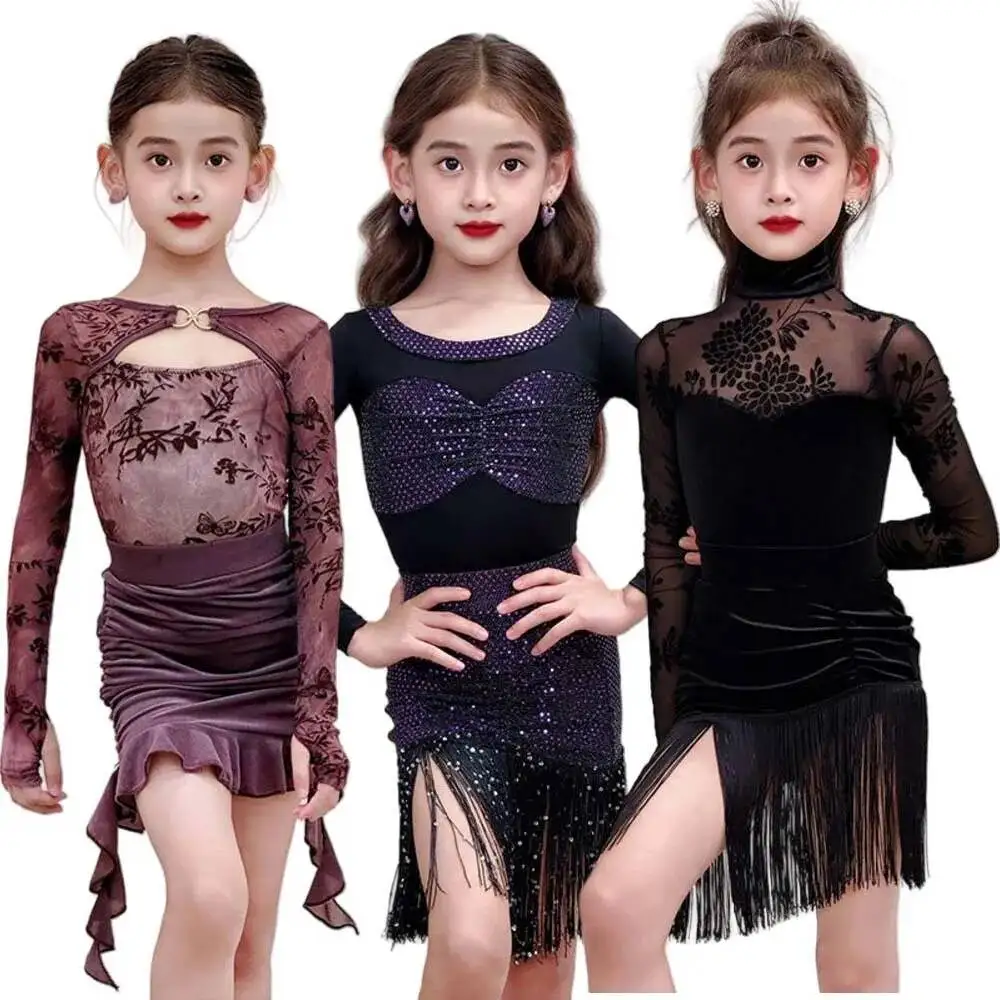 ballroom latin american dress girls dance rumba cha cha line samba tango costume competition practice wear kids fringe tassle
ballroom latin american dress girls dance rumba cha cha line samba tango costume competition practice wear kids fringe tassle