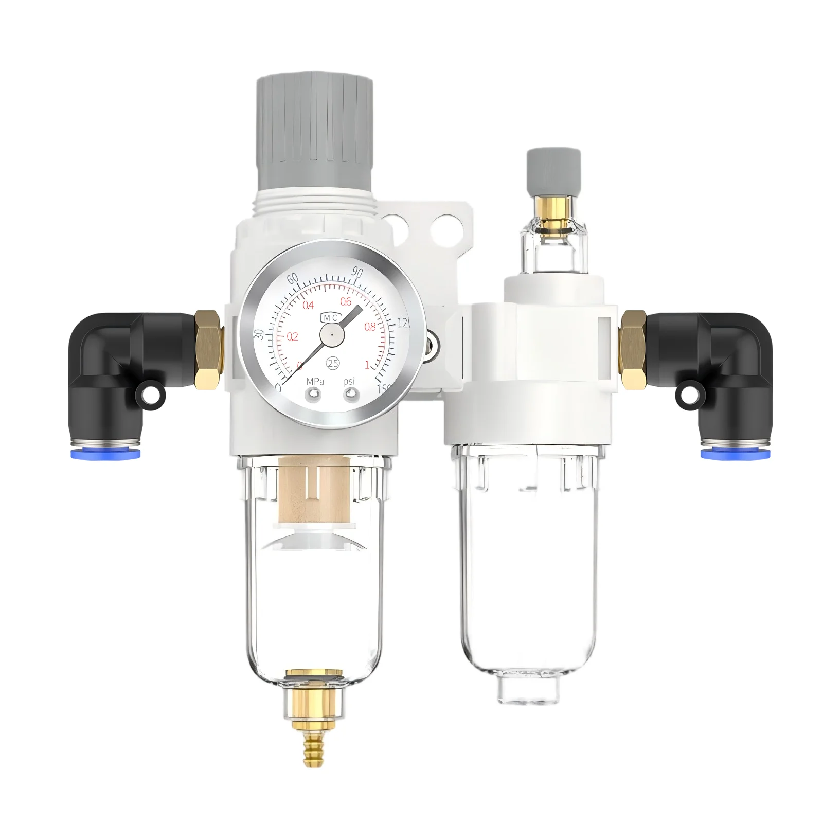 White AFC2000+PL Oil Water Separator Regulator Trap Filter Airbrush Air Compressor Pressure Reducing 1/4
White AFC2000+PL Oil Water Separator Regulator Trap Filter Airbrush Air Compressor Pressure Reducing 1/4