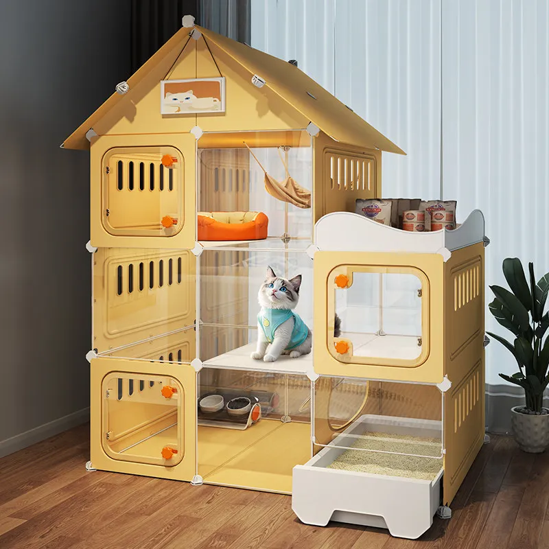 Transparent Cat House Villa Oversized Space with Cat Litter Box Toilet Integrated Household
Transparent Cat House Villa Oversized Space with Cat Litter Box Toilet Integrated Household