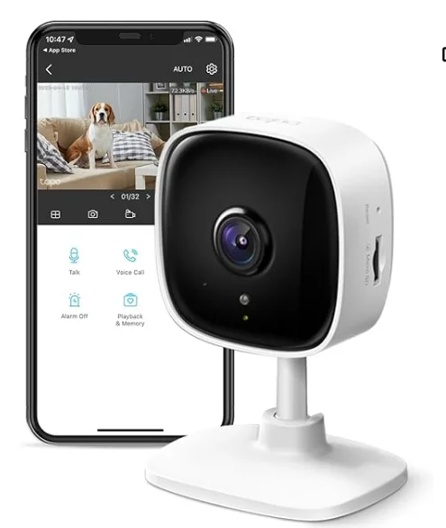 TP-Link Tapo 1080P Внутренняя камера безопасности для радионяни, камера для собак с функцией обнаружения движения, двусторонняя аудиосирена, ночное видение, Clou
TP-Link Tapo 1080P Внутренняя камера безопасности для радионяни, камера для собак с функцией обнаружения движения, двусторонняя аудиосирена, ночное видение, Clou
