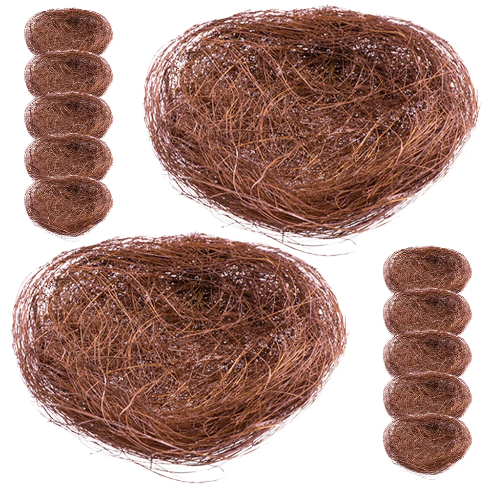 16 Pcs Simulated Bird Nest Woven Birds Ornament Parakeet for Birdhouse Garden Silk
16 Pcs Simulated Bird Nest Woven Birds Ornament Parakeet for Birdhouse Garden Silk