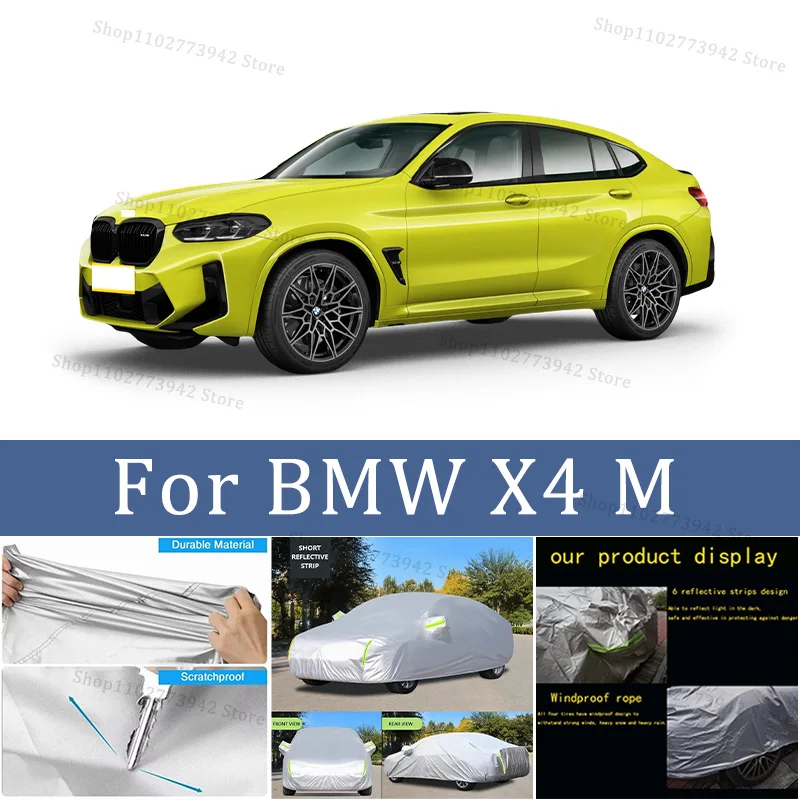 Black Silvery Scratch-Resistant Car Cover - Dustproof & Sun-Resistant, Comprehensive Protection For BMW X4 M Outdoor Parking
Black Silvery Scratch-Resistant Car Cover - Dustproof & Sun-Resistant, Comprehensive Protection For BMW X4 M Outdoor Parking