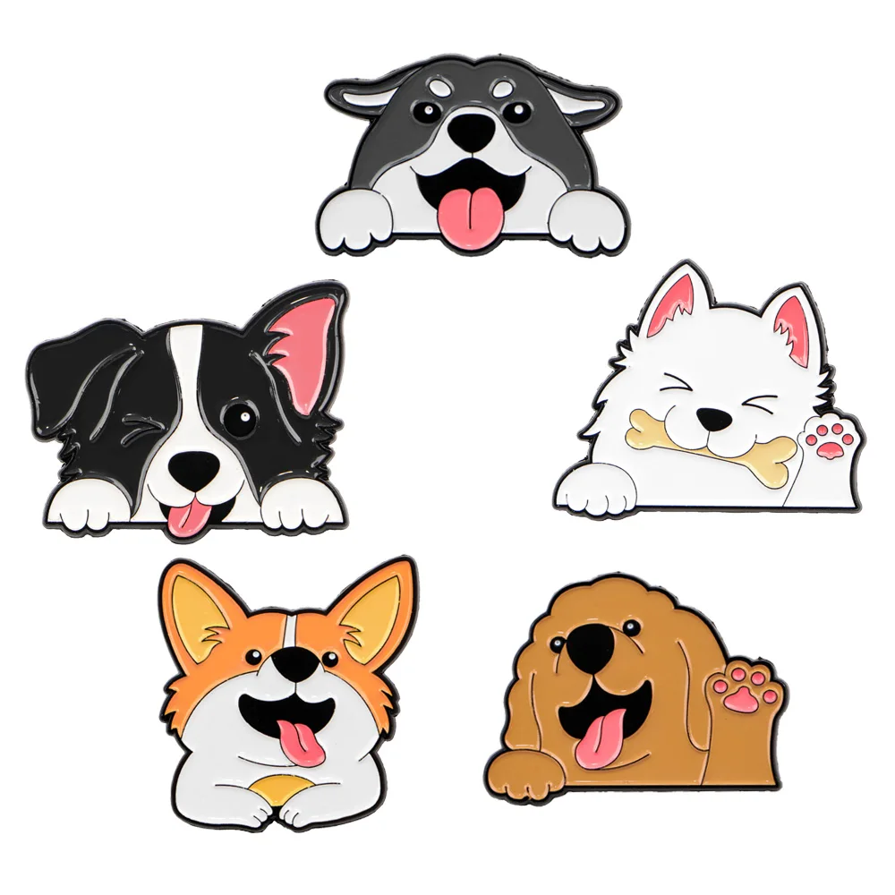 Cute Pet Dogs Lapel Pins for Backpacks Cartoon Enamel Pin Brooch for Clothes Briefcase Bags Badges Jewelry Decorations
Cute Pet Dogs Lapel Pins for Backpacks Cartoon Enamel Pin Brooch for Clothes Briefcase Bags Badges Jewelry Decorations