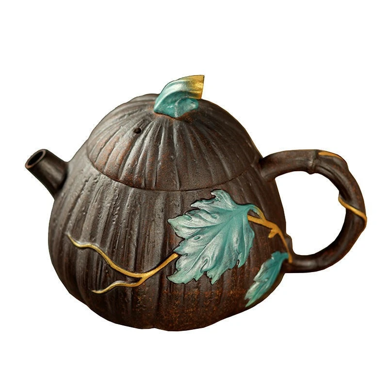 Clay pumpkin pot Hand-painted home tea set teapot ball hole single pot
Clay pumpkin pot Hand-painted home tea set teapot ball hole single pot