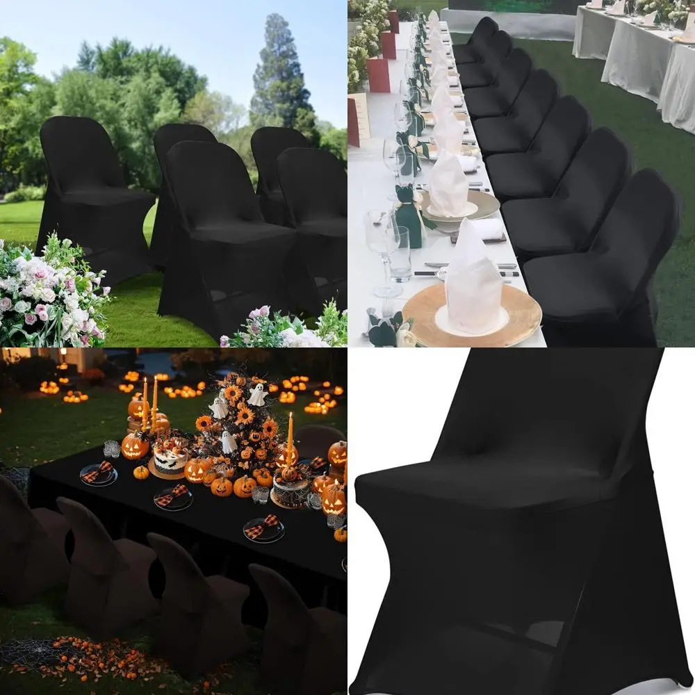 Универсальные чехлы на стулья из спандекса на Хэллоуин — 50 шт. эластичных моющихся чехлов для свадеб, вечеринок, мероприятий (черные)
Универсальные чехлы на стулья из спандекса на Хэллоуин — 50 шт. эластичных моющихся чехлов для свадеб, вечеринок, мероприятий (черные)