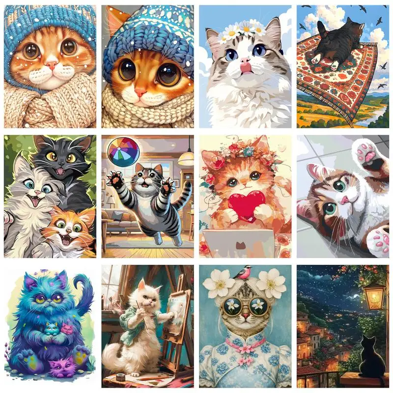CHENISTORY Coloring By Number Cat Animal Drawing On Canvas HandPainted Art Gift DIY Oil Painting Kits Home Decor
CHENISTORY Coloring By Number Cat Animal Drawing On Canvas HandPainted Art Gift DIY Oil Painting Kits Home Decor