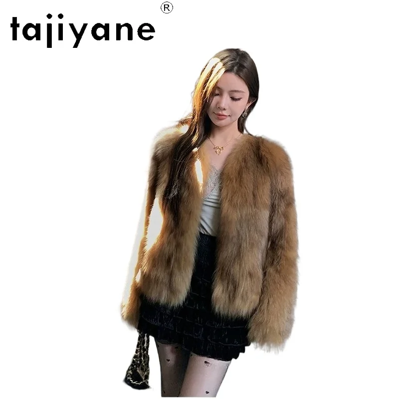 TAJIYANE Natural Fox Fur Jacket Women Winter V-Neck Short Fur Coats 55cm Stylish Gradient Real Fur Coat Woman Clothing 2026 шуба
TAJIYANE Natural Fox Fur Jacket Women Winter V-Neck Short Fur Coats 55cm Stylish Gradient Real Fur Coat Woman Clothing 2026 шуба